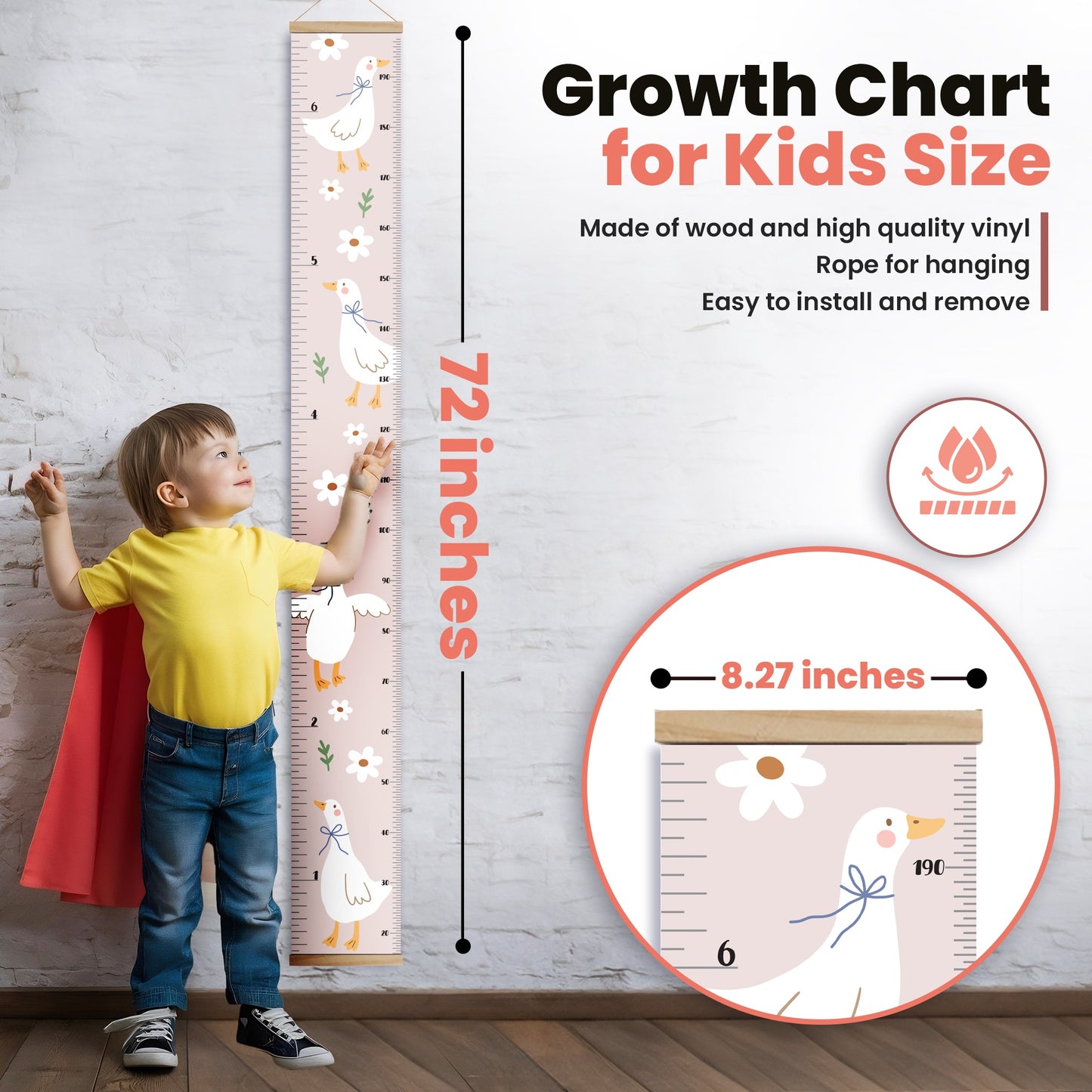 Growth Chart – Waterproof Vinyl Wall Chart