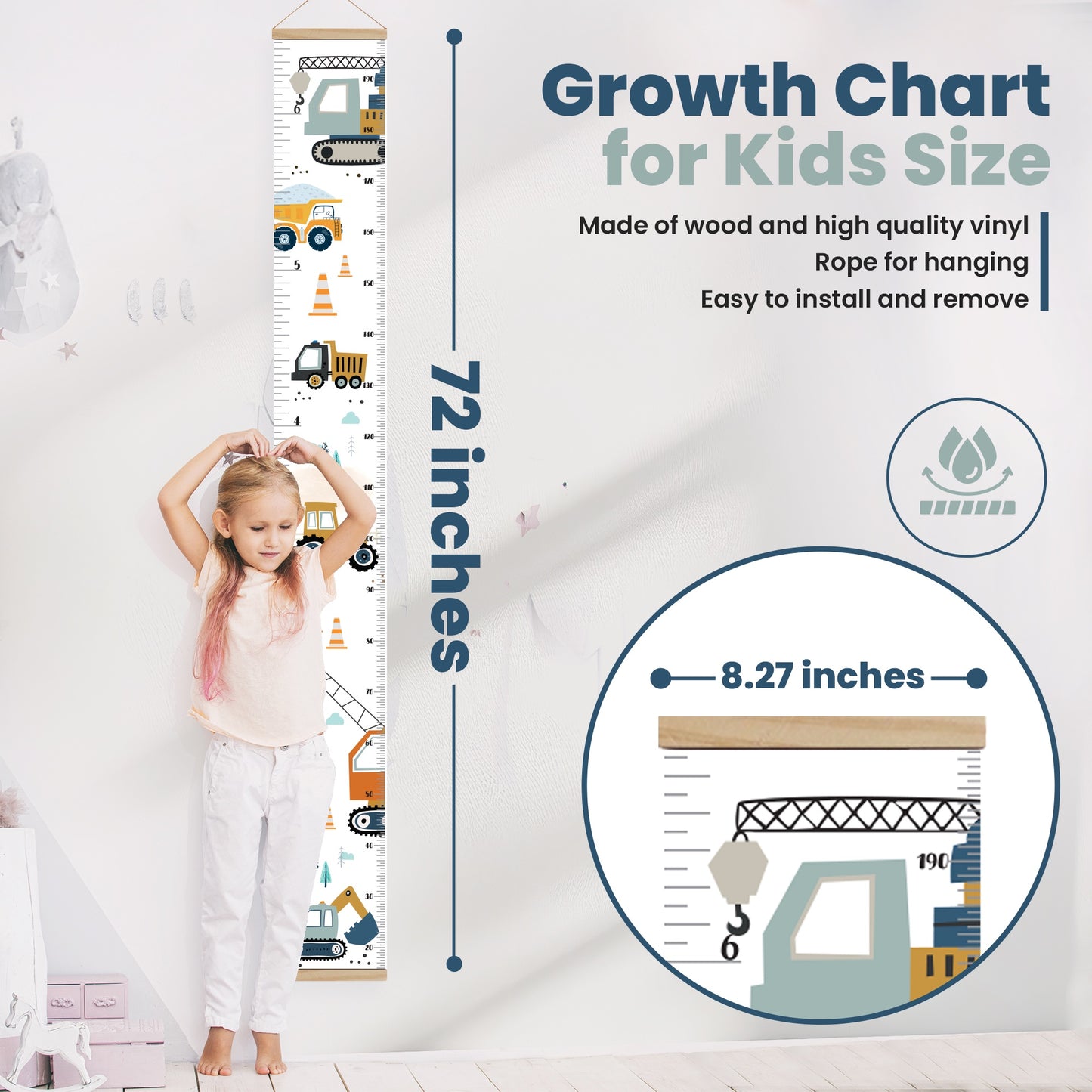 Growth Chart – Waterproof Vinyl Wall Chart