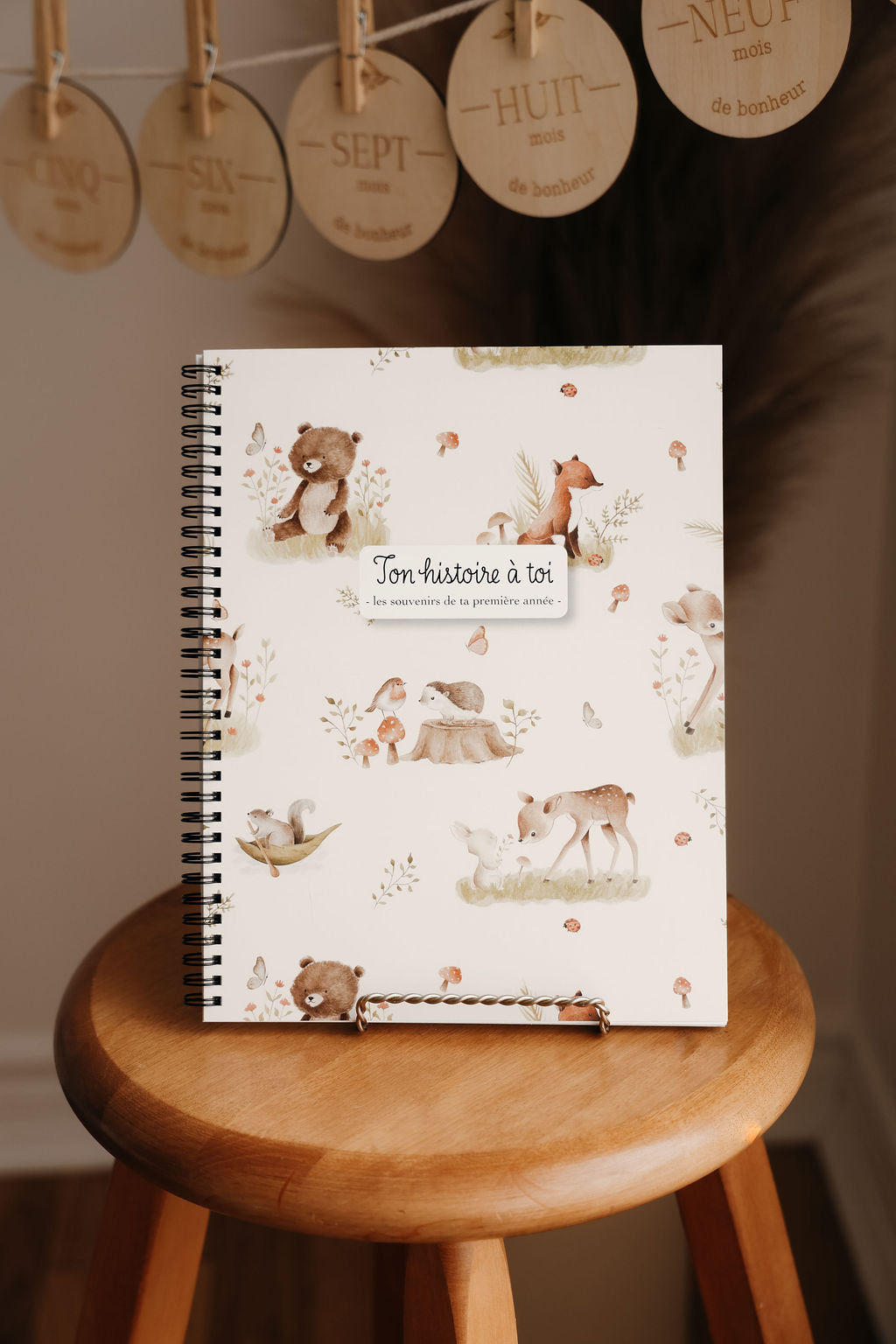 French Softcover Baby Memory Book – Forest Friends
