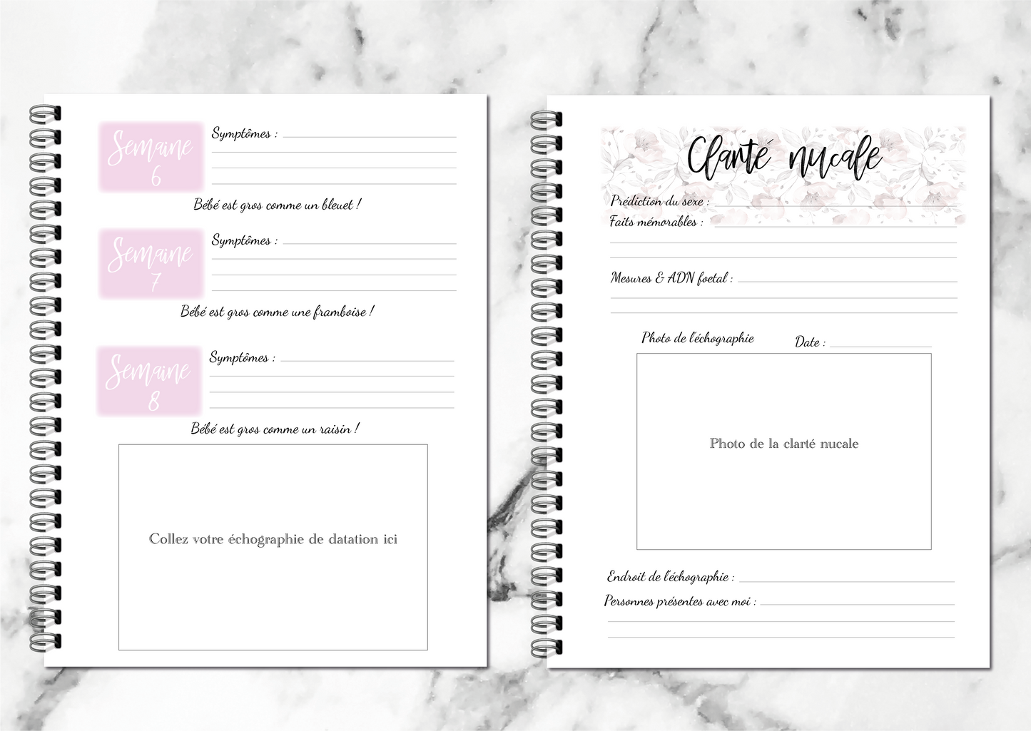 Journal de grossesse - couverture souple