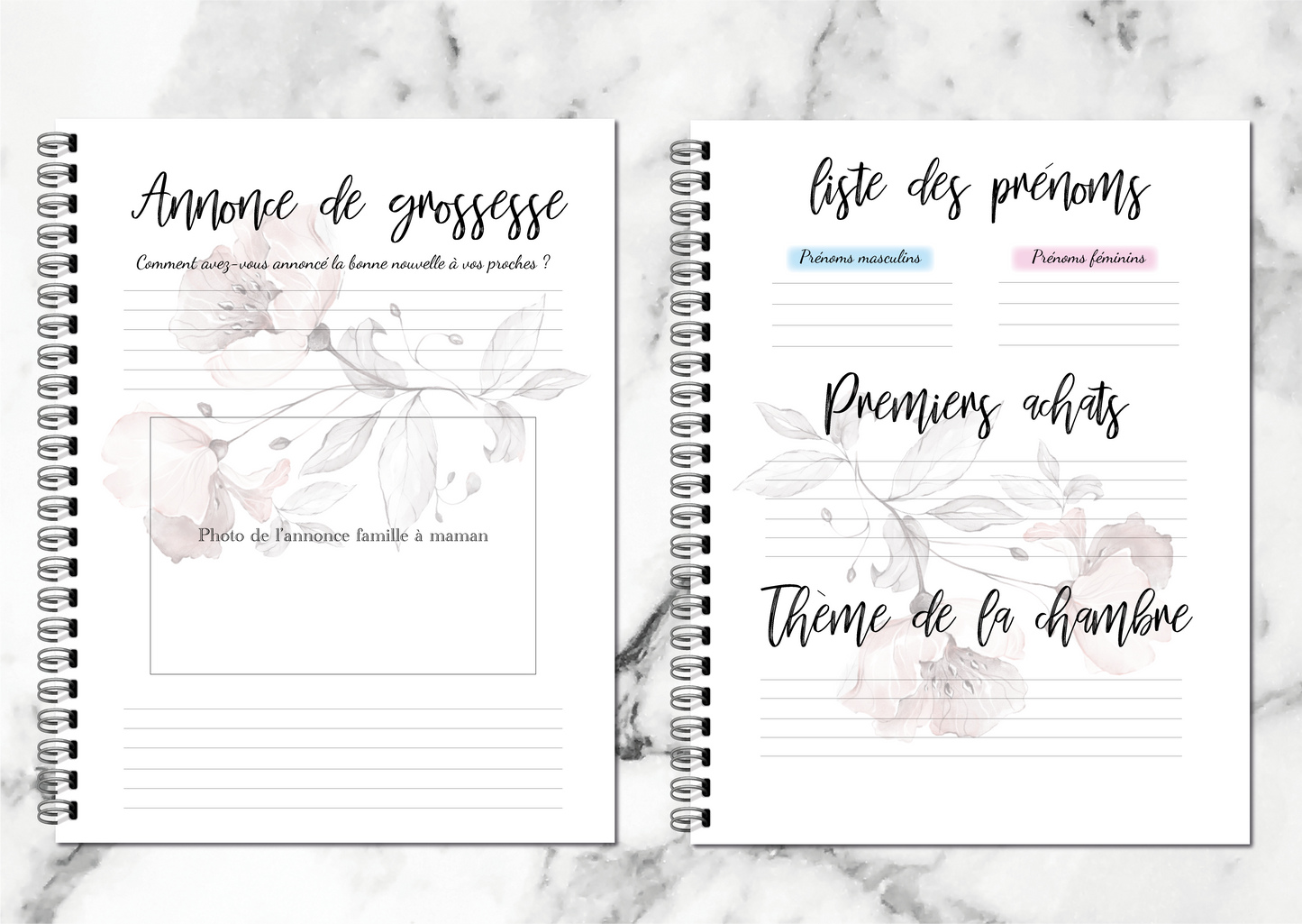 Journal de grossesse - couverture souple