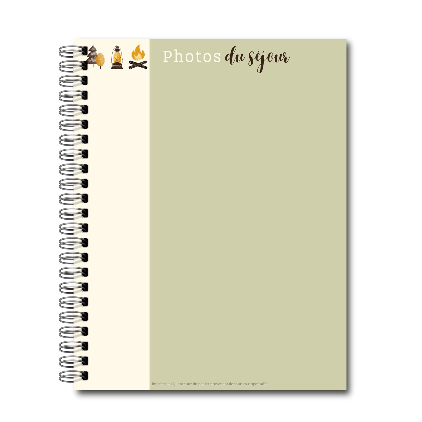 Journal de Camping (roulotte) – Carnet de souvenirs de camping avec bucket list et pages photos