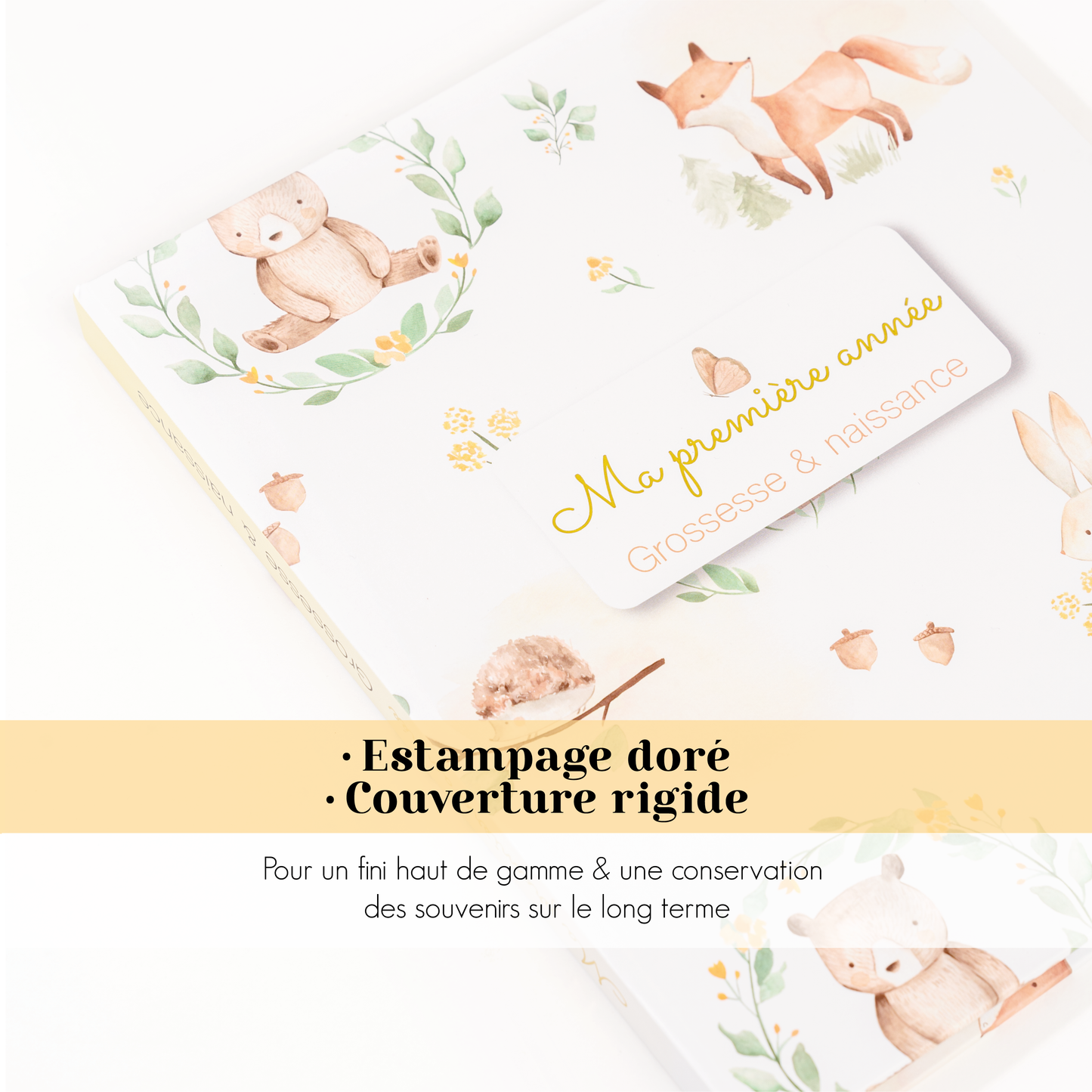 Livre de naissance - Animaux de la forêt couverture rigide (0-12 mois)