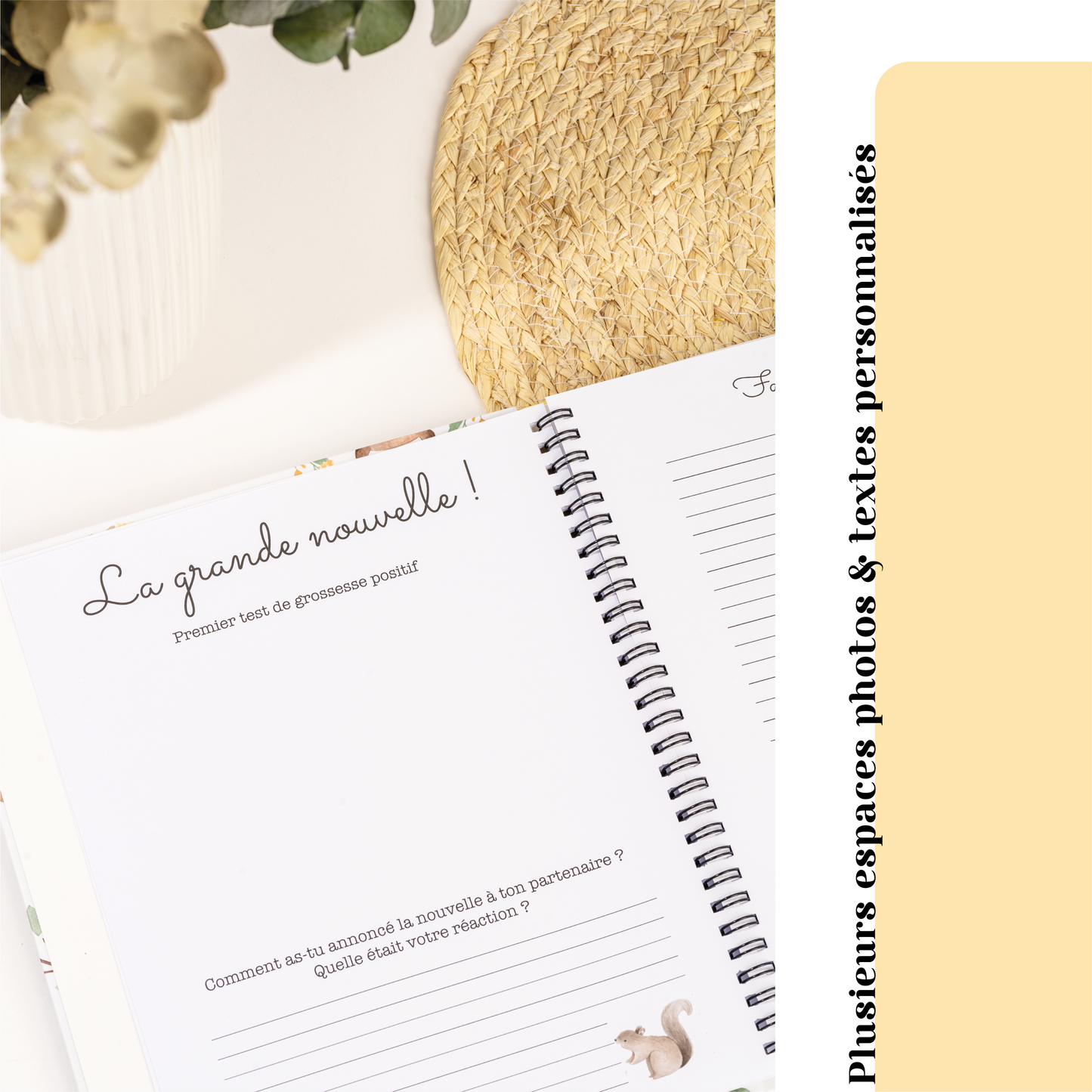 Livre de naissance - Animaux de la forêt couverture rigide (0-12 mois)