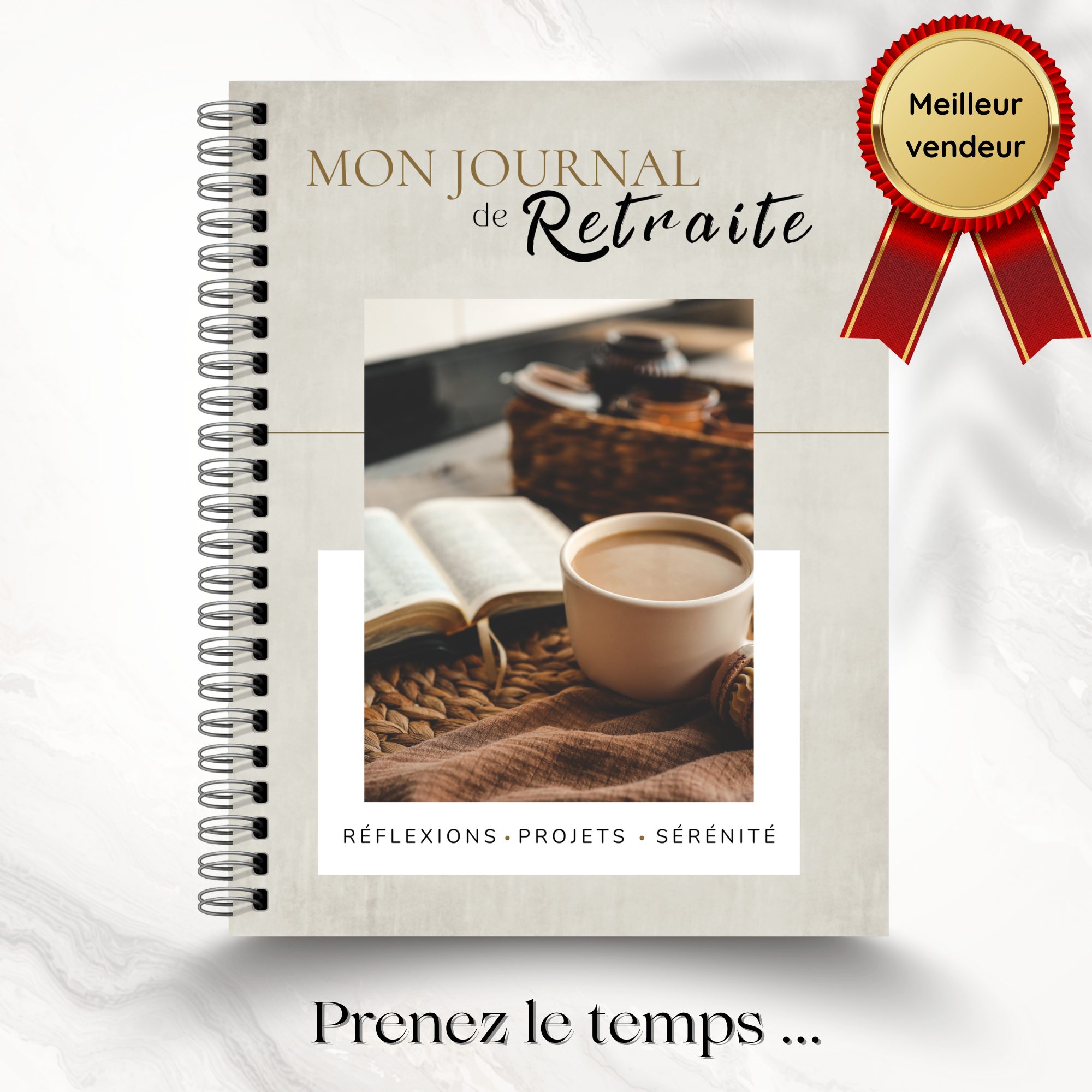 Journal de retraite, préparation, visualisation guidée, cadeau pour retraités et futurs retraités. LIVRAISON GRATUITE