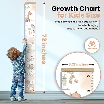 Growth Chart – Waterproof Vinyl Wall Chart 