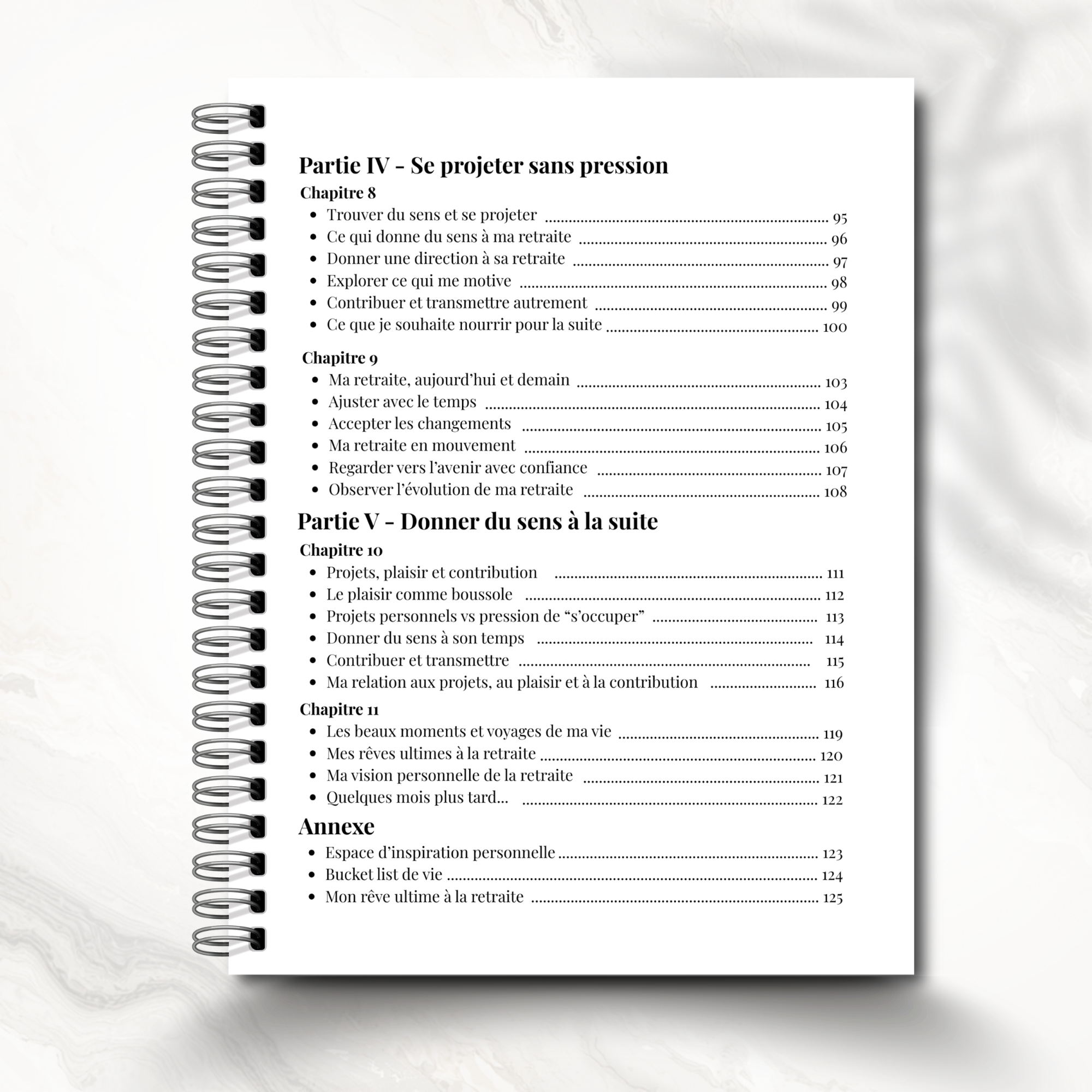 Journal de retraite, préparation, visualisation guidée, cadeau pour retraités et futurs retraités. LIVRAISON GRATUITE