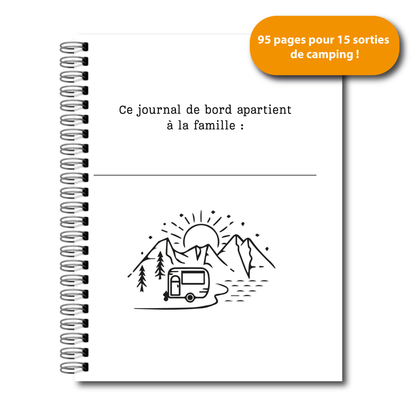 Journal de Camping (roulotte) – Carnet de souvenirs de camping avec bucket list et pages photos