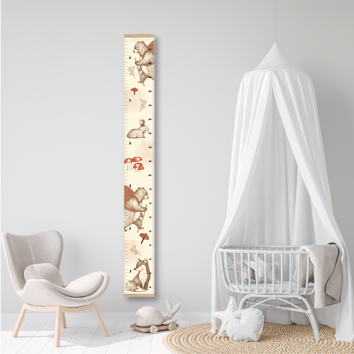 Échelles de croissance - Ours Champignons/Growth chart Mushroom Bear