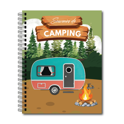 Journal de Camping (roulotte) – Carnet de souvenirs de camping avec bucket list et pages photos
