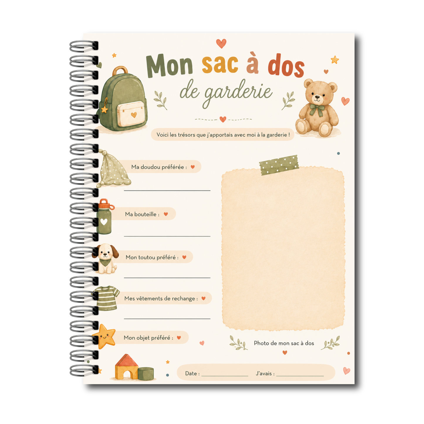Mes Souvenirs de garderie – Mes souvenirs, mes amis et mes premières découvertes