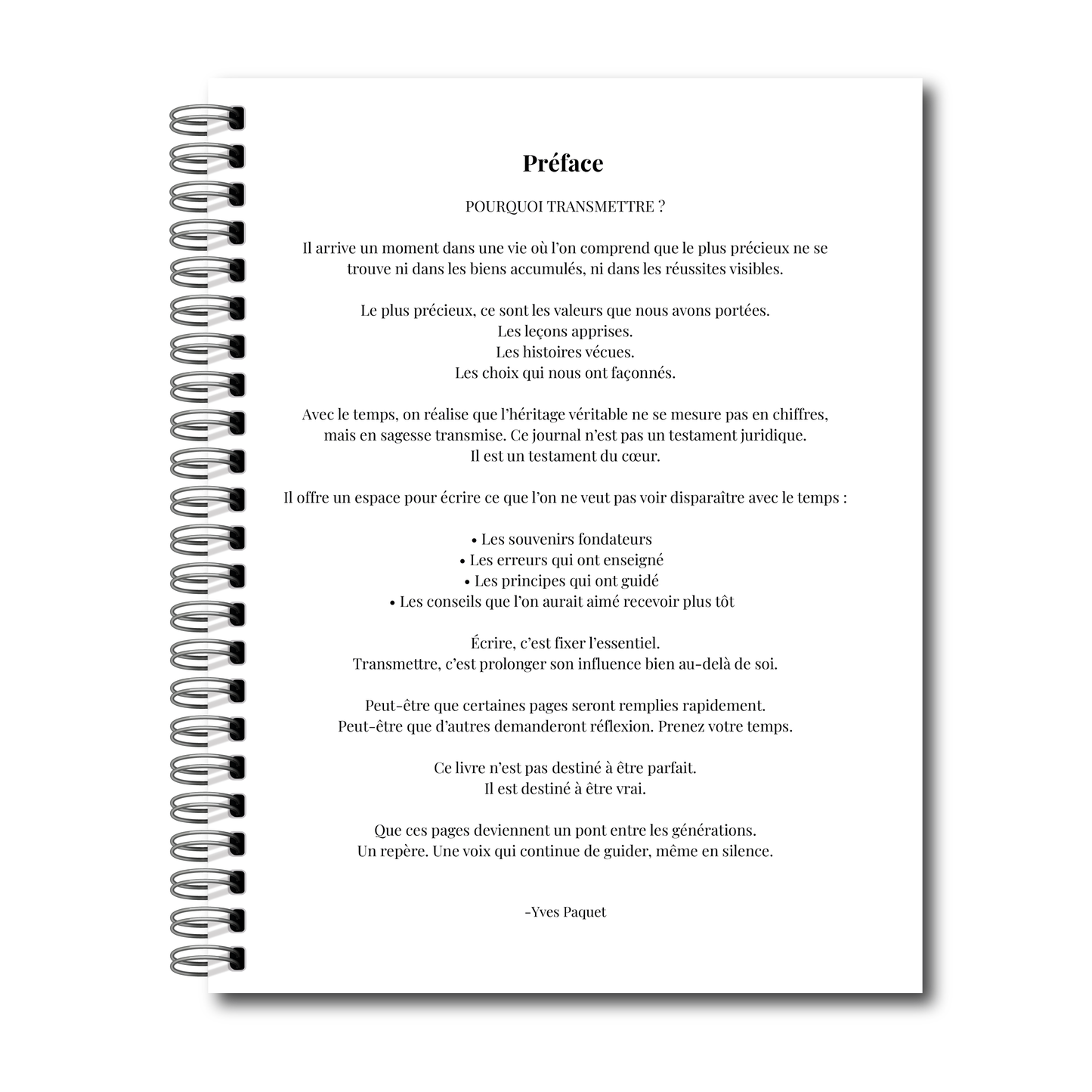 Mon Journal d'Héritage, Invitation à raconter votre histoire, Transmettre vos valeurs, Souvenirs, Traditions et Léguer votre héritage de génération en génération, LIVRAISON GRATUITE
