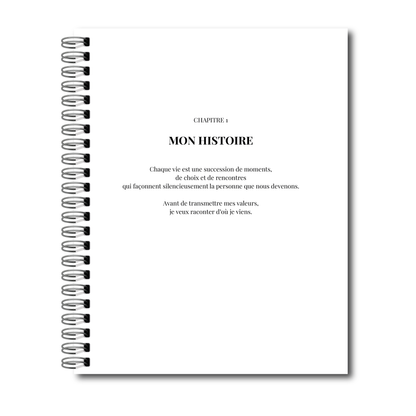 Mon Journal d'Héritage, Invitation à raconter votre histoire, Transmettre vos valeurs, Souvenirs, Traditions et Léguer votre héritage de génération en génération, LIVRAISON GRATUITE
