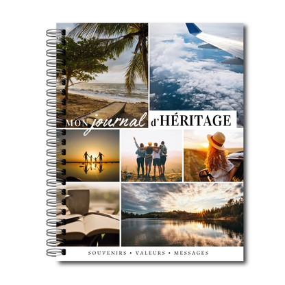 Mon Journal d'Héritage, Invitation à raconter votre histoire, Transmettre vos valeurs, Souvenirs, Traditions et Léguer votre héritage de génération en génération, LIVRAISON GRATUITE