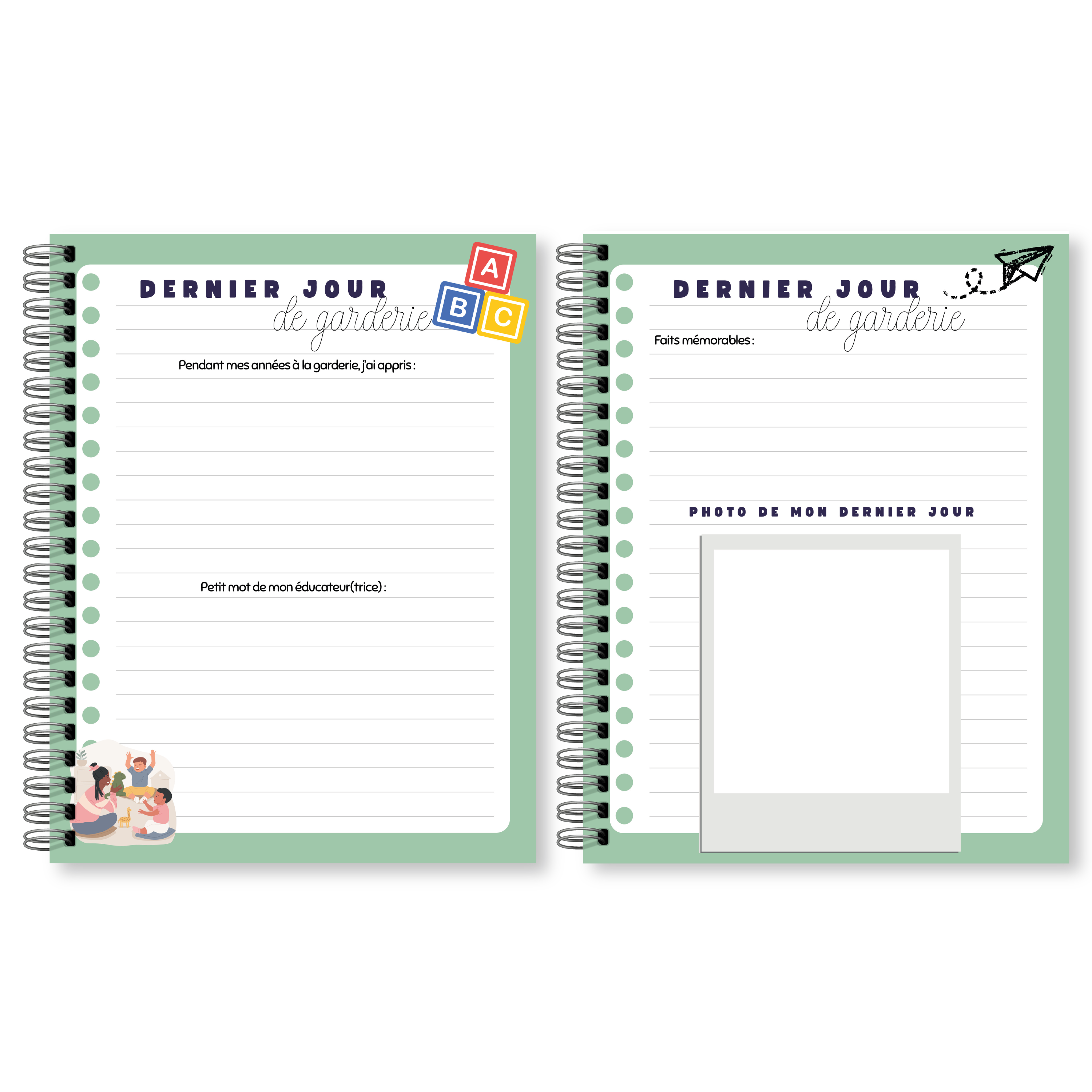 Livre souvenirs d'école primaire et de garderie