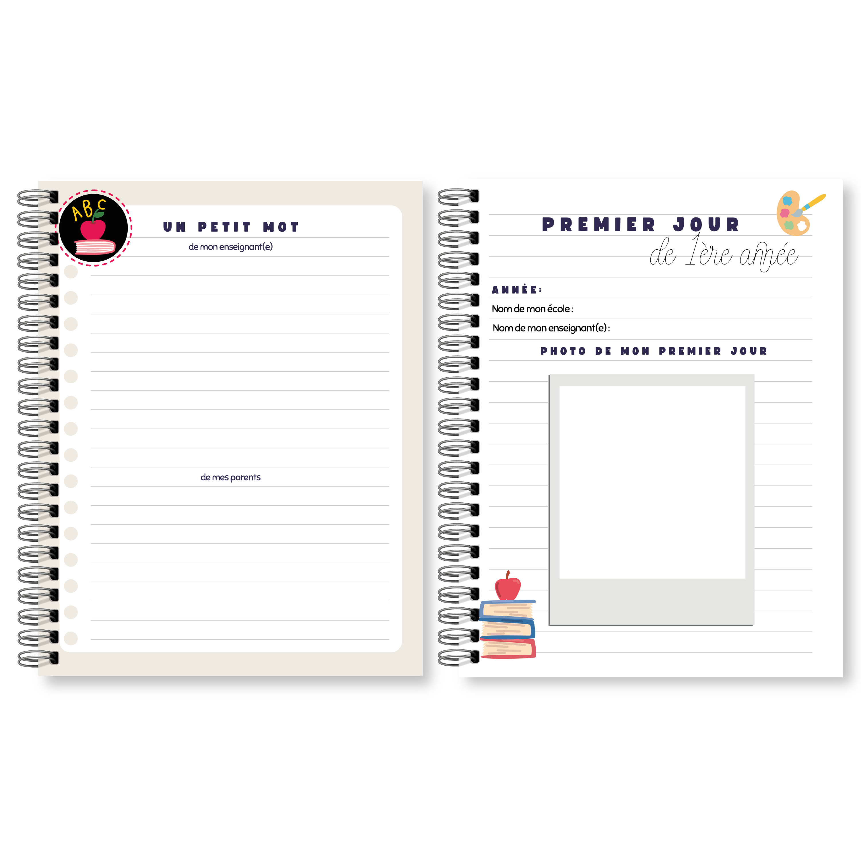 Livre souvenirs d'école primaire et de garderie