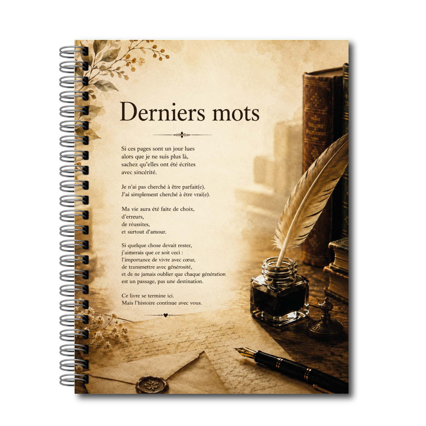 Mon Journal d'Héritage, Invitation à raconter votre histoire, Transmettre vos valeurs, Souvenirs, Traditions et Léguer votre héritage de génération en génération, LIVRAISON GRATUITE