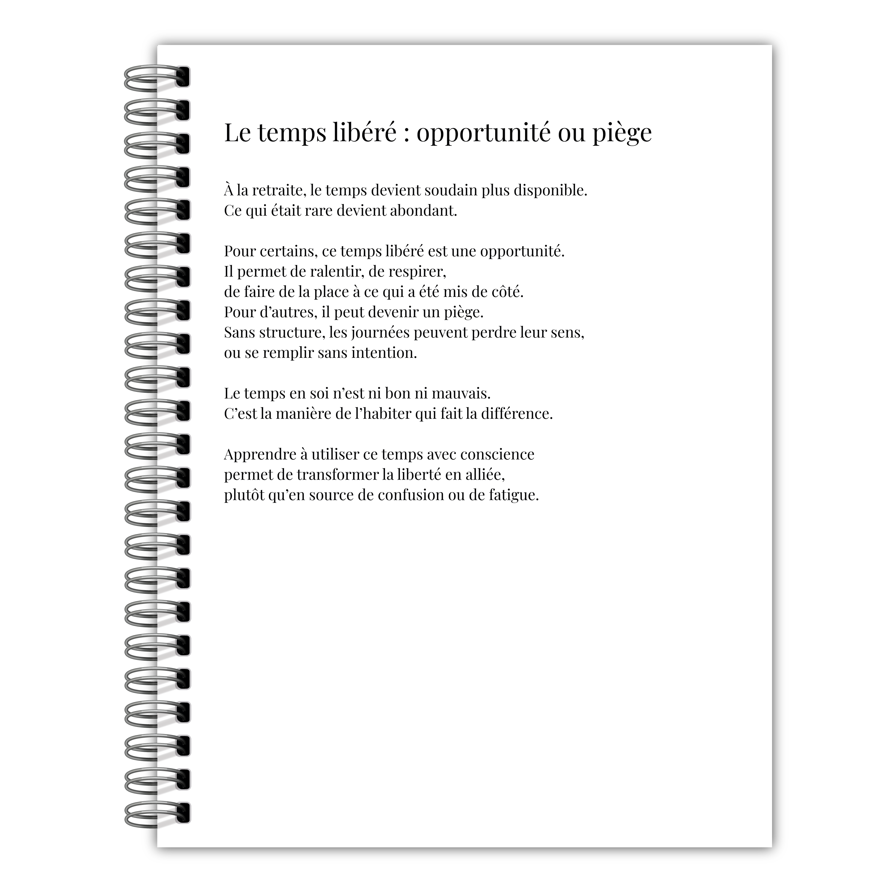 Journal de retraite, préparation, visualisation guidée, cadeau pour retraités et futurs retraités. LIVRAISON GRATUITE