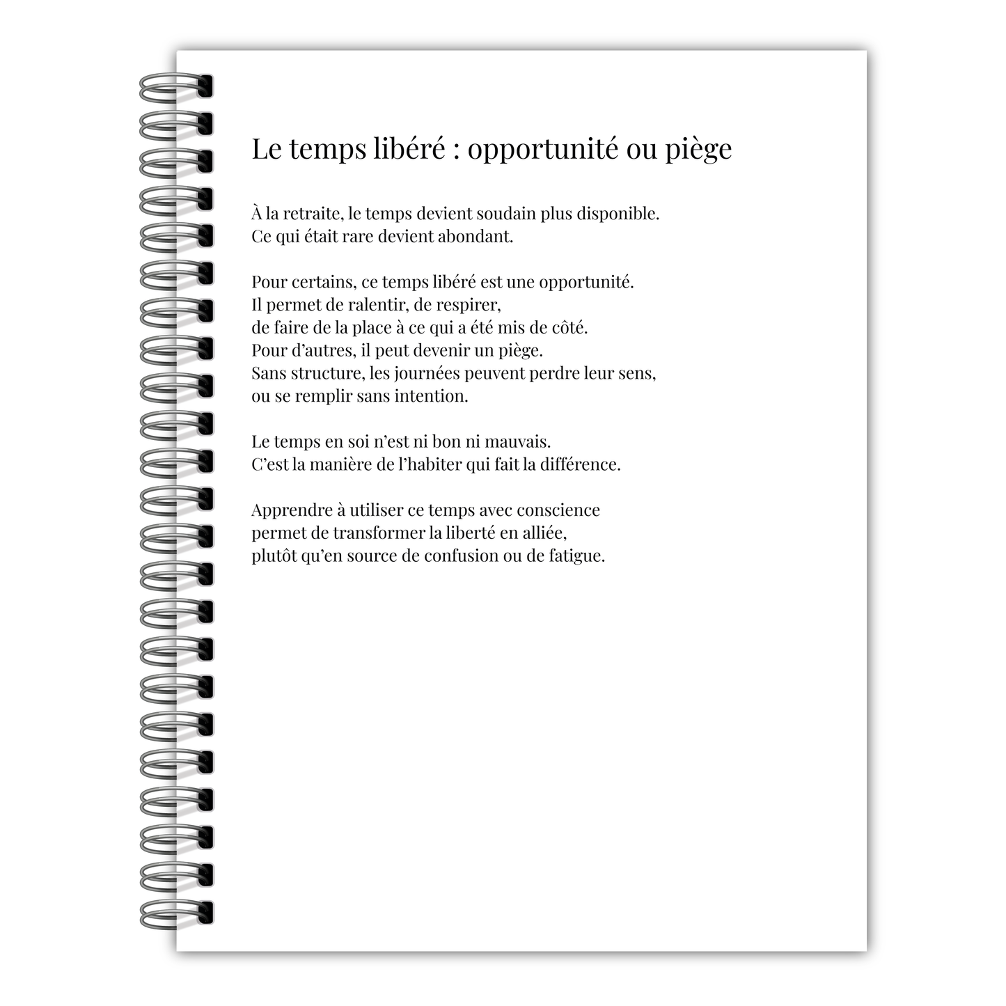 Journal de retraite, préparation, visualisation guidée, cadeau pour retraités et futurs retraités