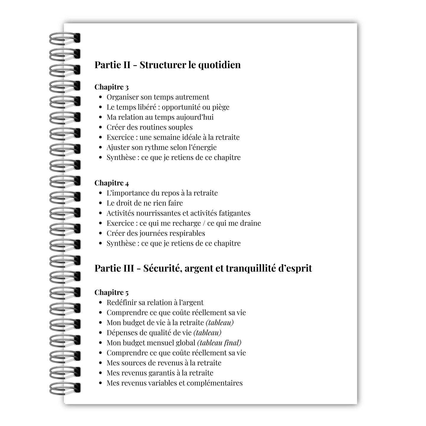 Journal de retraite, préparation, visualisation guidée, cadeau pour retraités et futurs retraités