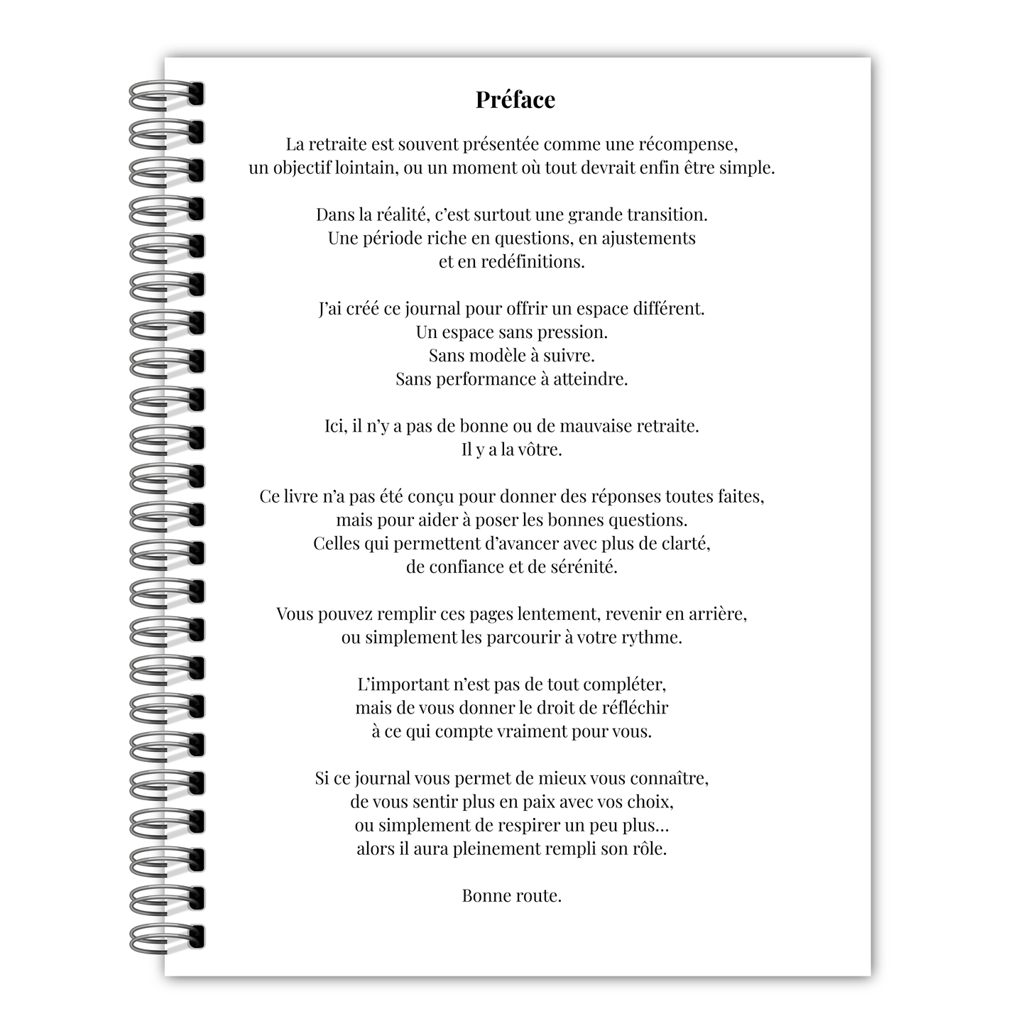 Journal de retraite, préparation, visualisation guidée, cadeau pour retraités et futurs retraités