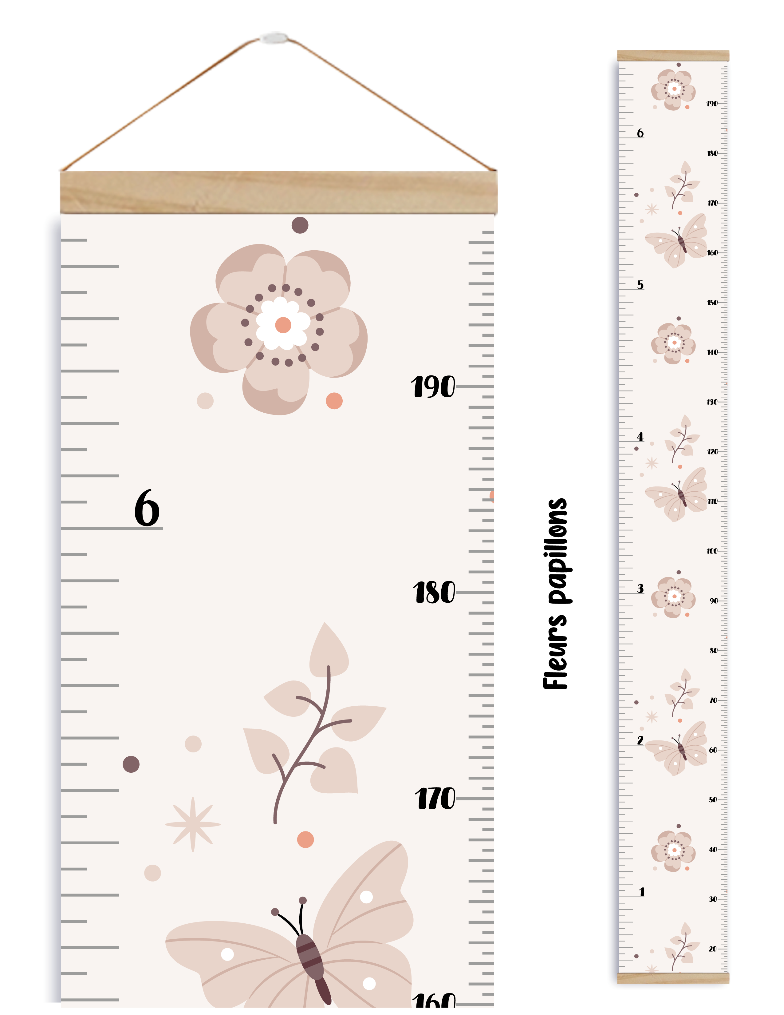 Échelles de croissance - Fleurs papillons