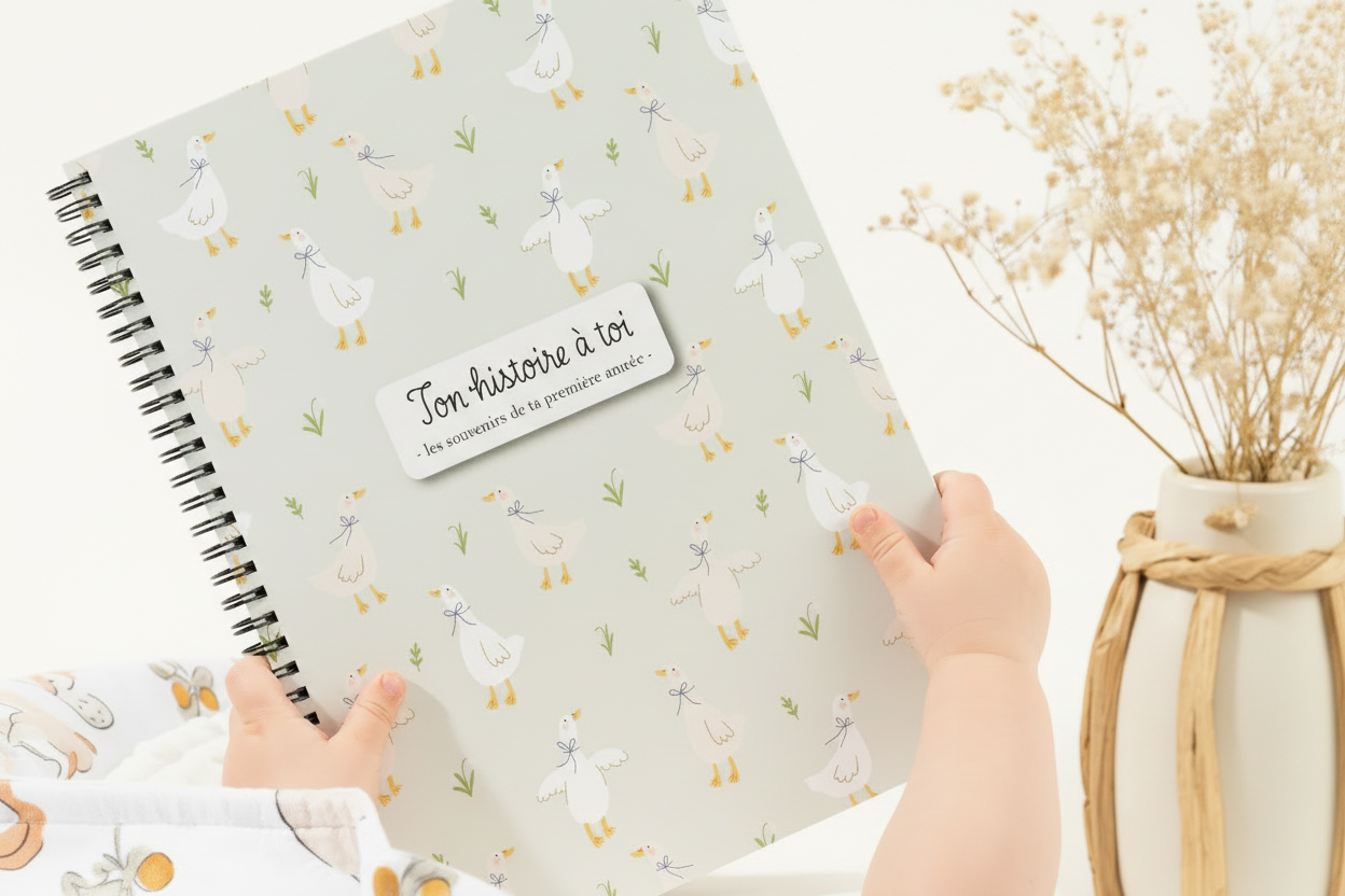 French Birth Book – Journal Souvenirs (Geese) 